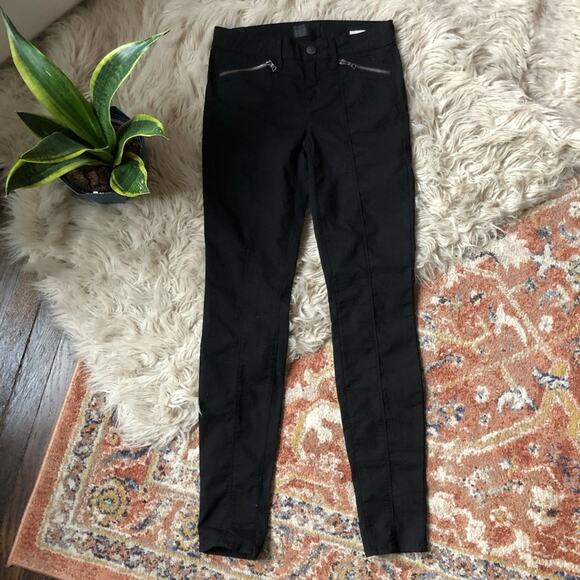 Vince ‘Riley Legging’ Black Moto Pants - Picture 1 of 5